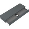 Mexen Rivel bathroom cabinet under-sink 160 cm with countertop, 1 drawer, grooved, matte graphite - 91A20-16023-1-BFC66