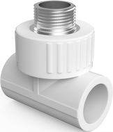 Mexen PPR welded tee for PPR pipes 50 x 6/4 M x 20 - W97333-5064M20-00