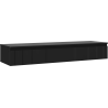 Mexen Rivel bathroom cabinet under sink 160 cm with countertop, 1 drawer, grooved, matte black - 91A20-16023-1-BFC71