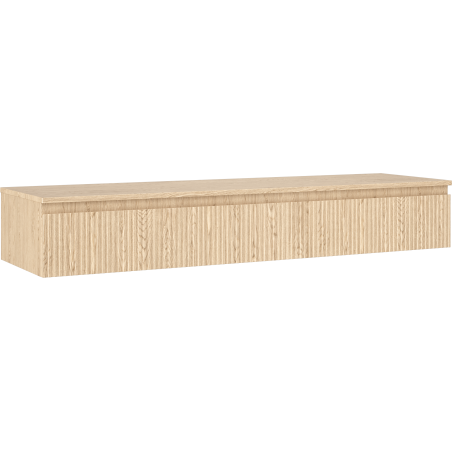 Mexen Rivel bathroom cabinet under the sink 160 cm with countertop, 1 drawer, grooved, oak - 91A20-16023-1-BFC81
