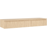 Mexen Rivel bathroom cabinet under the sink 160 cm with countertop, 1 drawer, grooved, oak - 91A20-16023-1-BFC81