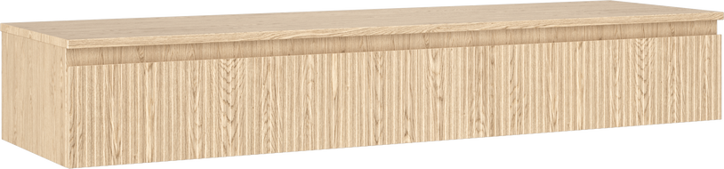 Mexen Rivel bathroom cabinet under the sink 160 cm with countertop, 1 drawer, grooved, oak - 91A20-16023-1-BFC81