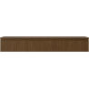 Mexen Rivel bathroom vanity cabinet 160 cm with countertop, 1 drawer, grooved, walnut - 91A20-16023-1-BFC86