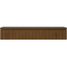 Mexen Rivel bathroom cabinet under-sink 140 cm with countertop, 1 drawer, grooved, walnut - 91A20-14023-1-BFC86