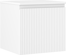 Mexen Rivel bathroom cabinet for washbasin 50 cm with countertop, 1 drawer, grooved, white matt - 91A20-05047-1-BFC01