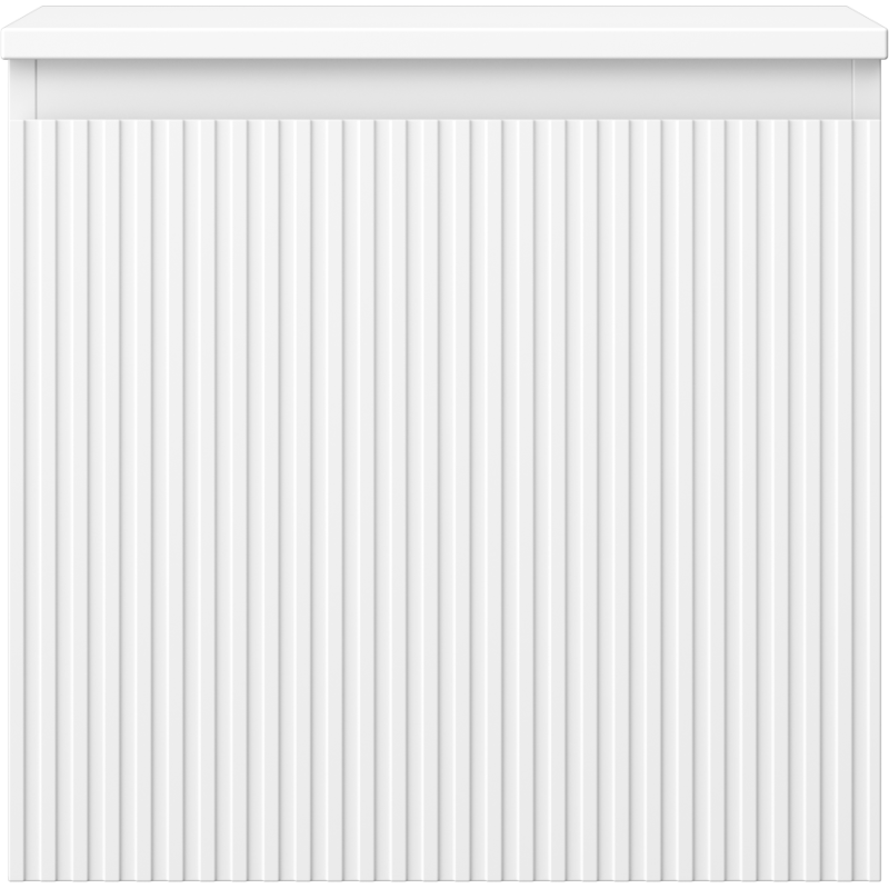 Mexen Rivel bathroom cabinet for washbasin 50 cm with countertop, 1 drawer, grooved, white matt - 91A20-05047-1-BFC01