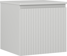 Mexen Rivel bathroom cabinet for countertop washbasin 50 cm with countertop, 1 drawer, ribbed, grey matt - 91A20-05047-1-BFC62