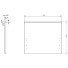 Mexen Rivel bathroom cabinet for under-sink 50 cm with countertop, 1 drawer, grooved, matte graphite - 91A20-05047-1-BFC66