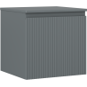 Mexen Rivel bathroom cabinet for under-sink 50 cm with countertop, 1 drawer, grooved, matte graphite - 91A20-05047-1-BFC66