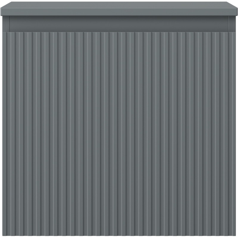 Mexen Rivel bathroom cabinet for under-sink 50 cm with countertop, 1 drawer, grooved, matte graphite - 91A20-05047-1-BFC66