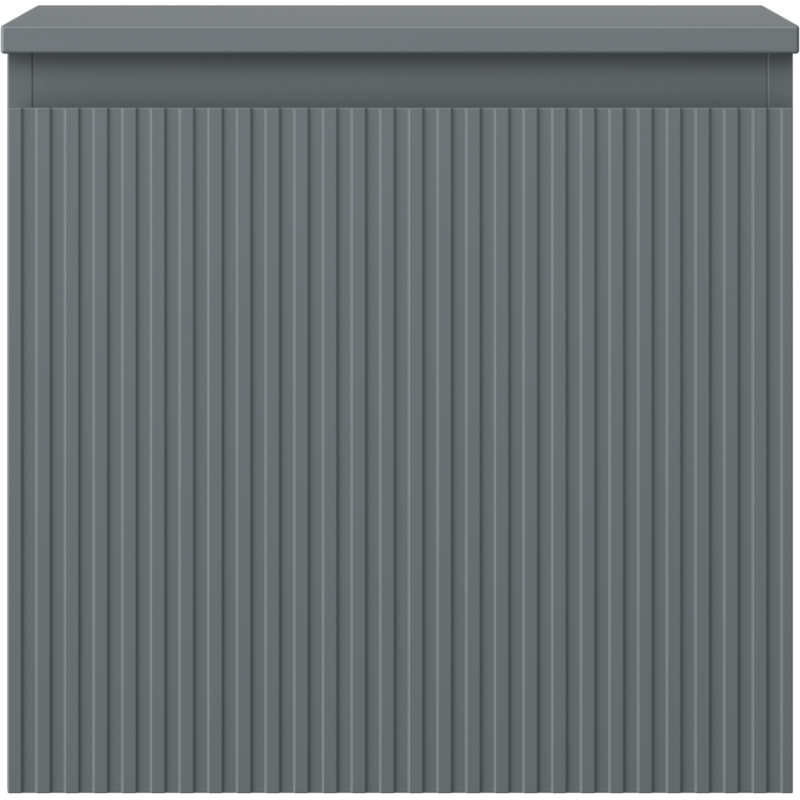 Mexen Rivel bathroom cabinet under the sink 50 cm with countertop, 1 drawer, grooved, matte graphite - 91A20-05047-1-BFC66