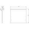 Mexen Rivel bathroom cabinet for washbasin 50 cm with countertop, 1 drawer, grooved, black matte - 91A20-05047-1-BFC71