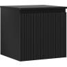 Mexen Rivel bathroom cabinet for washbasin 50 cm with countertop, 1 drawer, grooved, black matte - 91A20-05047-1-BFC71