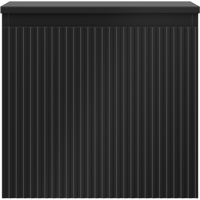 Mexen Rivel 50 cm Bathroom Cabinet with Countertop, 1 Drawer, Grooved, Black Matte - 91A20-05047-1-BFC71