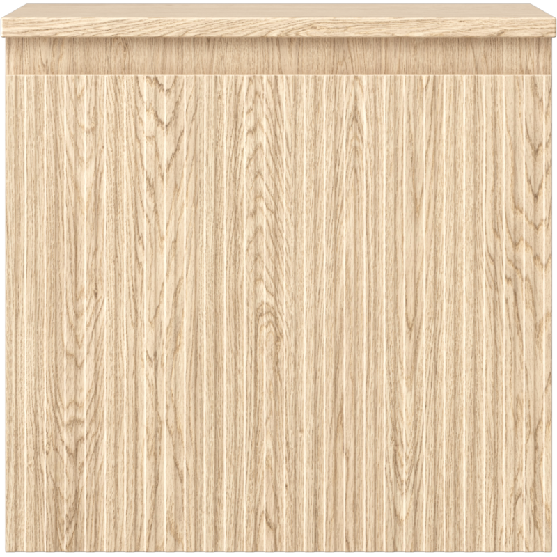 Mexen Rivel bathroom cabinet under sink 50 cm with countertop, 1 drawer, fluted, oak - 91A20-05047-1-BFC81