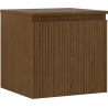 Mexen Rivel 50 cm Bathroom Cabinet with Countertop, 1 Drawer, Grooved, Walnut - 91A20-05047-1-BFC86