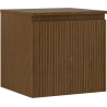 Mexen Rivel bathroom vanity cabinet 50 cm with countertop, 1 drawer, fluted, walnut - 91A20-05047-1-BFC86