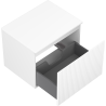 Mexen Rivel bathroom vanity cabinet 60 cm with countertop, 1 drawer, grooved, white matt - 91A20-06047-1-BFC01
