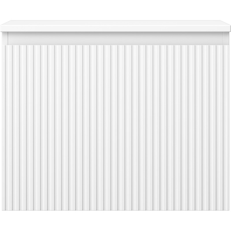 Mexen Rivel bathroom vanity cabinet 60 cm with countertop, 1 drawer, grooved, white matt - 91A20-06047-1-BFC01