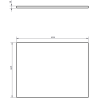 Mexen Rivel bathroom vanity cabinet 60 cm with countertop, 1 drawer, grooved, white matt - 91A20-06047-1-BFC01