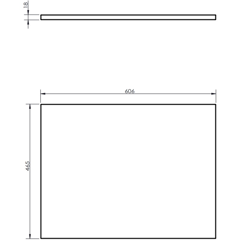Mexen Rivel 60 cm Bathroom Vanity Cabinet with Countertop, 1 Drawer, Fluted, Matte Gray - 91A20-06047-1-BFC62