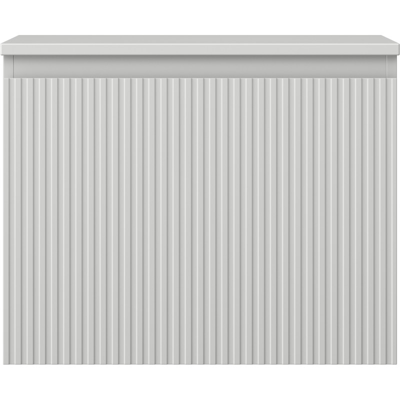 Mexen Rivel 60 cm Bathroom Vanity Cabinet with Countertop, 1 Drawer, Fluted, Matte Gray - 91A20-06047-1-BFC62