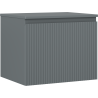 Mexen Rivel bathroom cabinet for washbasin 60 cm with countertop, 1 drawer, grooved, matte graphite - 91A20-06047-1-BFC66