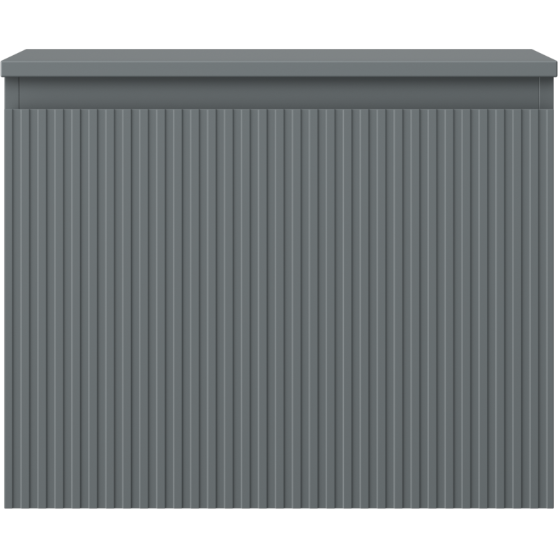 Mexen Rivel bathroom cabinet 60 cm with countertop, 1 drawer, ribbed, matt graphite - 91A20-06047-1-BFC66