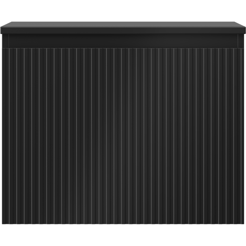 Mexen Rivel 60 cm Under-sink Bathroom Cabinet with Countertop, 1 Drawer, Grooved, Matte Black - 91A20-06047-1-BFC71