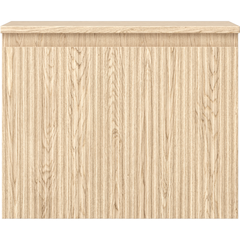 Mexen Rivel bathroom cabinet for washbasin 60 cm with countertop, 1 drawer, grooved, oak - 91A20-06047-1-BFC81