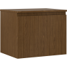 Mexen Rivel bathroom vanity cabinet 60 cm with countertop, 1 drawer, grooved, walnut - 91A20-06047-1-BFC86