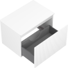 Mexen Rivel bathroom cabinet under sink 70 cm with countertop, 1 drawer, grooved, matte white - 91A20-07047-1-BFC01