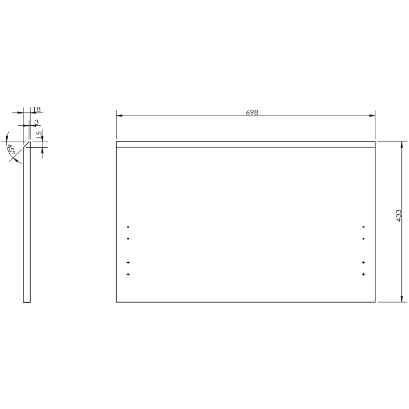 Mexen Rivel bathroom cabinet for washbasin 70 cm with countertop, 1 drawer, fluted, matte white - 91A20-07047-1-BFC01