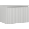 Mexen Rivel bathroom cabinet under the sink 70 cm with countertop, 1 drawer, ribbed, matte gray - 91A20-07047-1-BFC62
