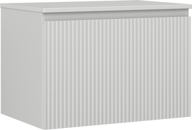 Mexen Rivel bathroom cabinet under the sink 70 cm with countertop, 1 drawer, ribbed, matte gray - 91A20-07047-1-BFC62