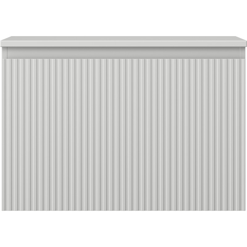 Mexen Rivel 70 cm Bathroom Vanity with Countertop, 1 Drawer, Ribbed, Matte Gray - 91A20-07047-1-BFC62