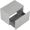 Mexen Rivel 70 cm Bathroom Vanity with Countertop, 1 Drawer, Ribbed, Matte Gray - 91A20-07047-1-BFC62