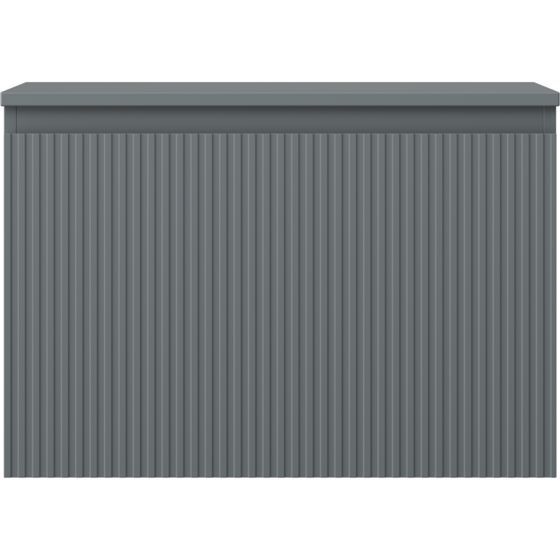 Mexen Rivel 70 cm Under-Sink Bathroom Cabinet with Countertop, 1 Drawer, Grooved, Matte Graphite - 91A20-07047-1-BFC66