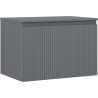 Mexen Rivel bathroom cabinet under the sink 70 cm with countertop, 1 drawer, fluted, matte graphite - 91A20-07047-1-BFC66