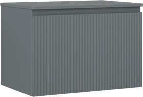 Mexen Rivel 70 cm Under-Sink Bathroom Cabinet with Countertop, 1 Drawer, Grooved, Matte Graphite - 91A20-07047-1-BFC66