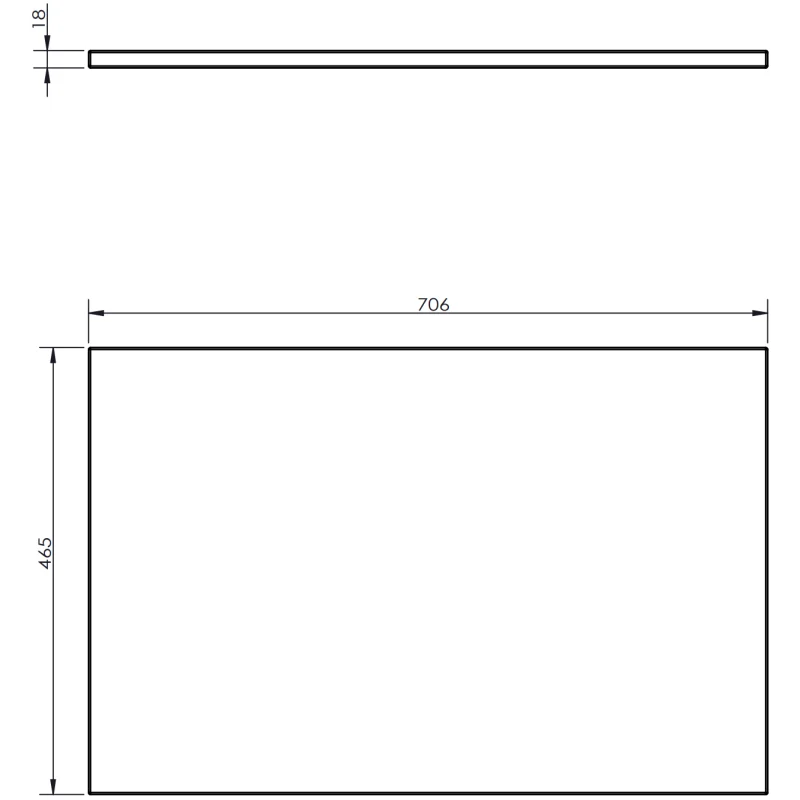 Mexen Rivel 70 cm bathroom cabinet with countertop, 1 drawer, grooved, matte black - 91A20-07047-1-BFC71