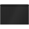 Mexen Rivel 70 cm bathroom cabinet with countertop, 1 drawer, fluted, matte black - 91A20-07047-1-BFC71