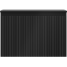 Mexen Rivel 70 cm bathroom vanity cabinet with countertop, 1 drawer, fluted, matte black - 91A20-07047-1-BFC71