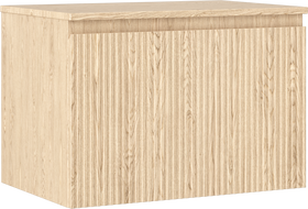 Mexen Rivel bathroom cabinet under a 70 cm sink with countertop, 1 drawer, grooved, oak - 91A20-07047-1-BFC81