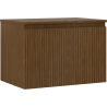 Mexen Rivel bathroom cabinet under sink 70 cm with countertop, 1 drawer, fluted, walnut - 91A20-07047-1-BFC86