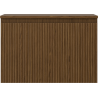 Mexen Rivel bathroom cabinet under sink 70 cm with countertop, 1 drawer, fluted, walnut - 91A20-07047-1-BFC86