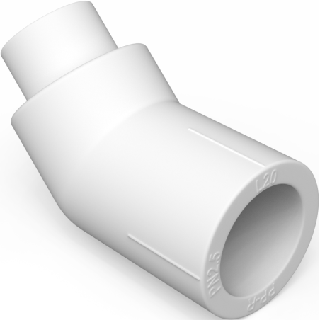 Mexen PPR Elbow 45° Welded for PPR Pipes 25 x 25, PN25 - W97336-2525-00