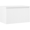 Mexen Rivel bathroom cabinet under-sink 80 cm with countertop, 1 drawer, grooved, matte white - 91A20-08047-1-BFC01
