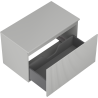 Mexen Rivel bathroom cabinet under-basin 80 cm with countertop, 1 drawer, grooved, matte gray - 91A20-08047-1-BFC62