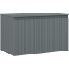 Mexen Rivel bathroom vanity cabinet 80 cm with countertop, 1 drawer, fluted, matte graphite - 91A20-08047-1-BFC66